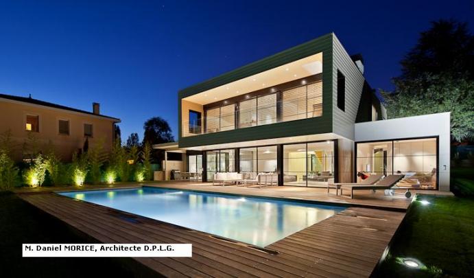 Baies vitrées bois aluminium