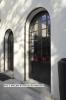 Portes fenetres alu cintrées avec petits bois intégrés