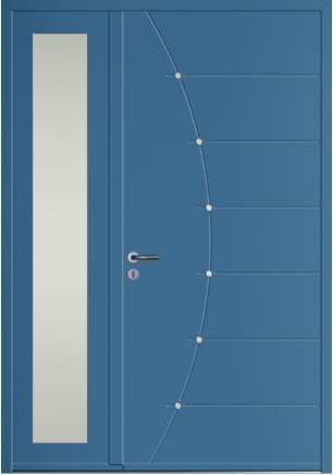 porte design Farou en aluminium avec tierce fixe pleine(ligne Horizon)